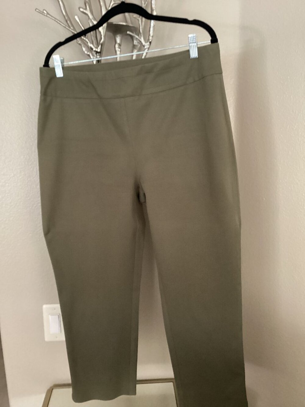 Chico's So Slimming green capri pants, size 2 (12)